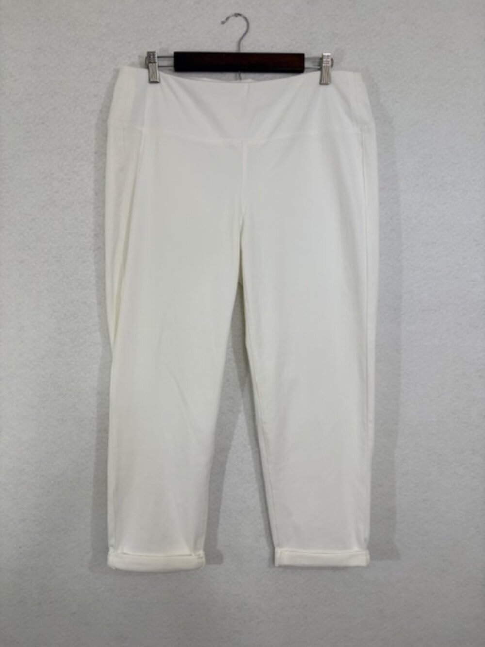 J. Jill Wearever Collection White Pull On Pants Straight Leg Size XL Petite EUC